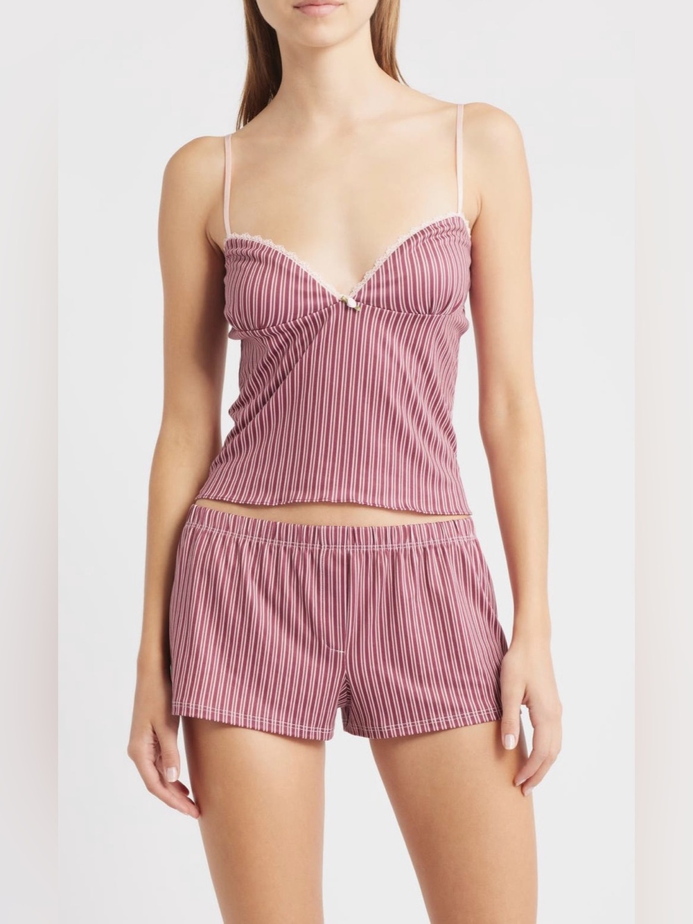 Bella Venice Set Gigi Shorts & Tank in Pink Stripe
